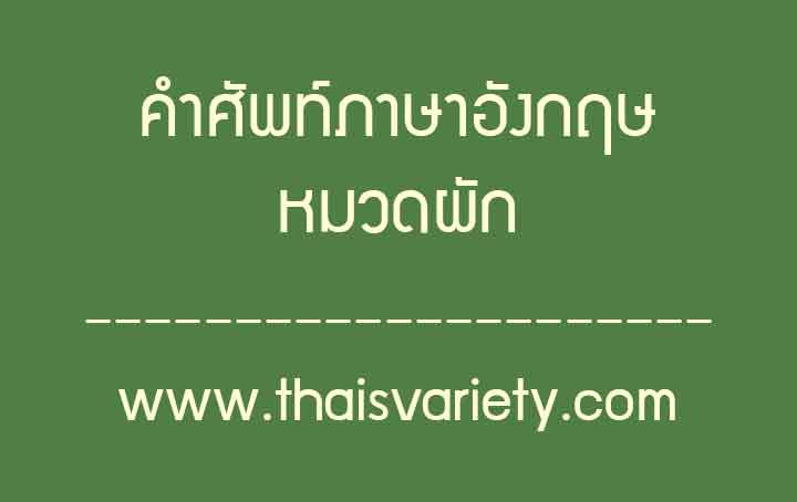คำศัพท์ภาษาจีนหมวดผักพร้อมคำอ่านคำแปลความหมาย